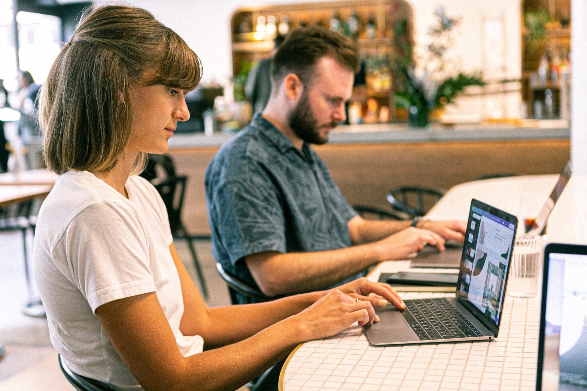 People working on digital projects